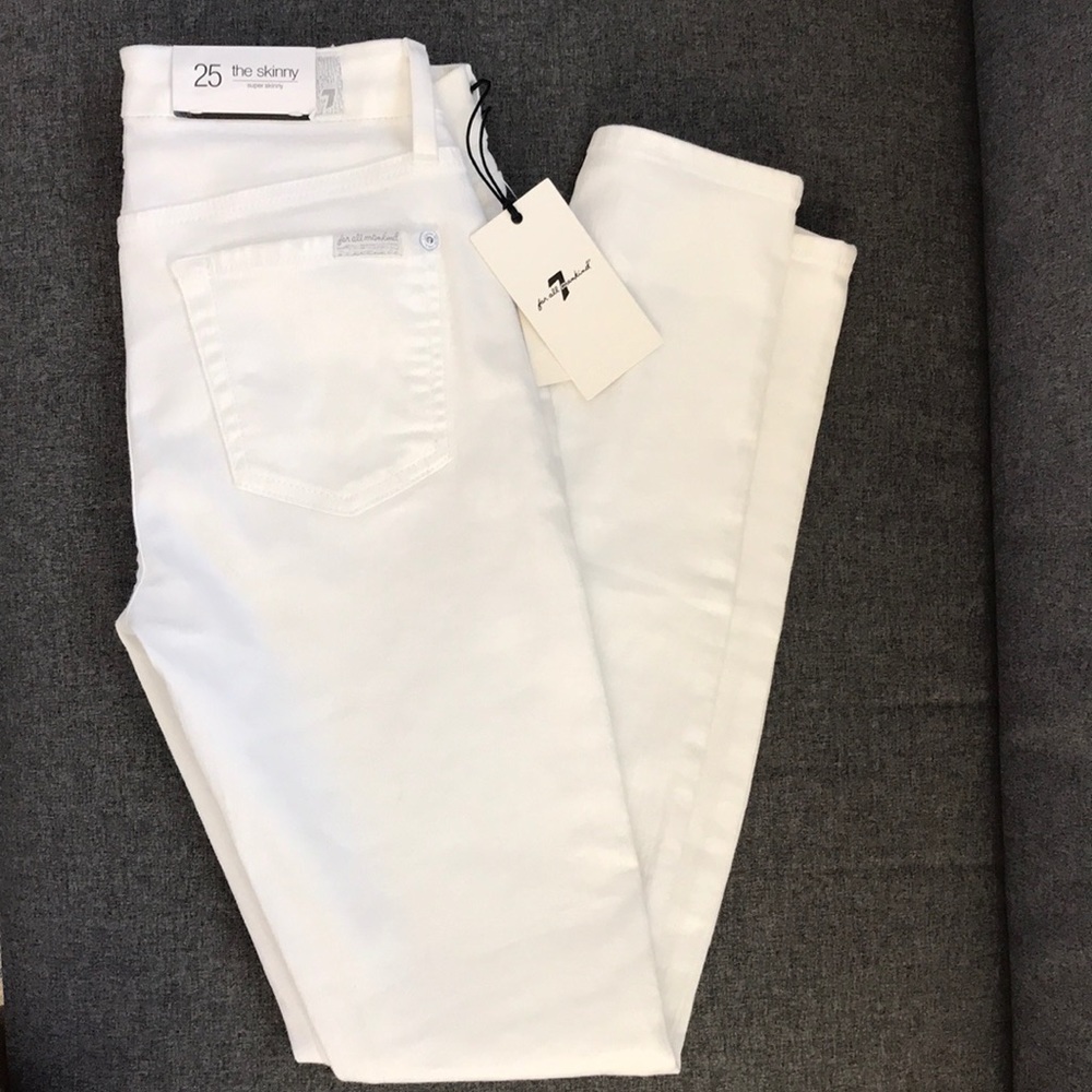 7 for All Mankind “The Skinny” jeans (white)